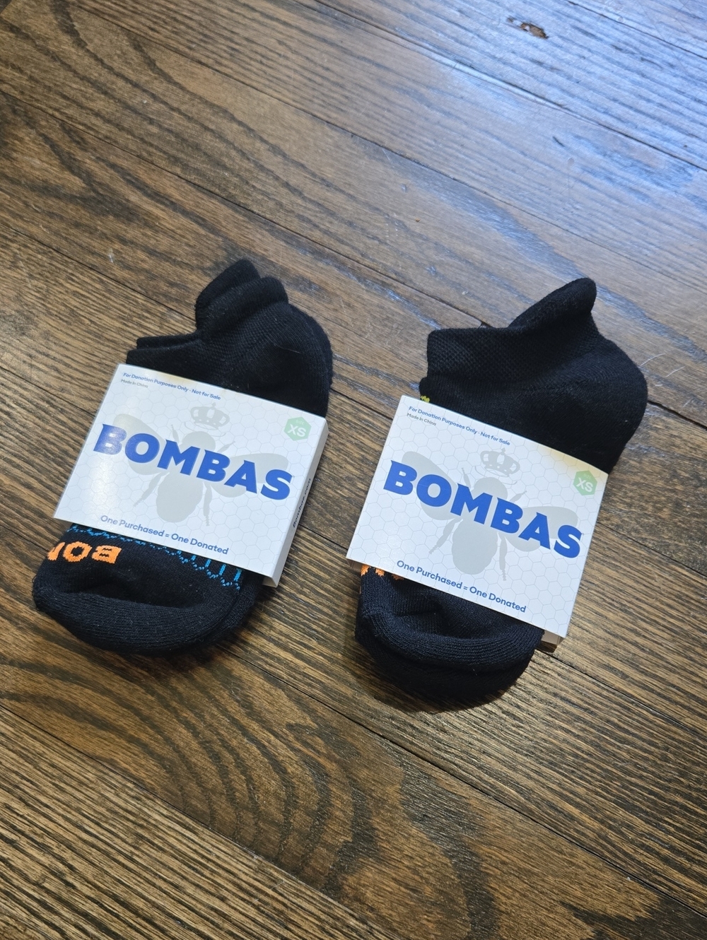 Bombas Ankle Socks Black Size XS 2 Pair Lot NWT